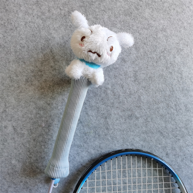 Badminton Anime - 白犬バドミントンラケットハンドルカバーぬいぐるみグリッププロテクター手作りギフトエージェントを探しています