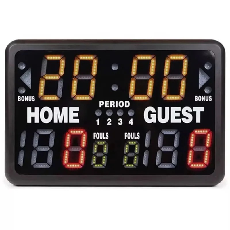 Scoreboard Digital - 2026年新型12桁電子スコアボード バスケットボール試合用 毎日のトレーニングや競技用スコアカウンター ボールスポーツ向け