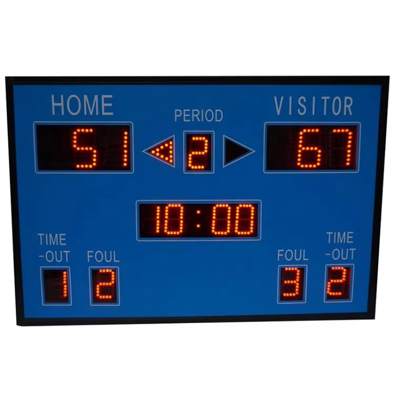 Scoreboard Digital - ポータブル移動式スコアボード、変更可能なサイン、3インチデジタル電子スコアボード、ワイヤレスバスケットボールLEDディスプレイスコアボード