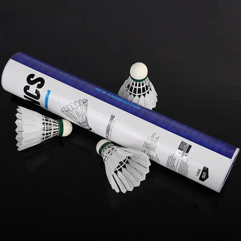 Nylon Shuttlecock 12 - 12 個 NCS カーボンサウンドバドミントンシャトルコック耐久性のある人工飛行安定したゲームボールチューブ