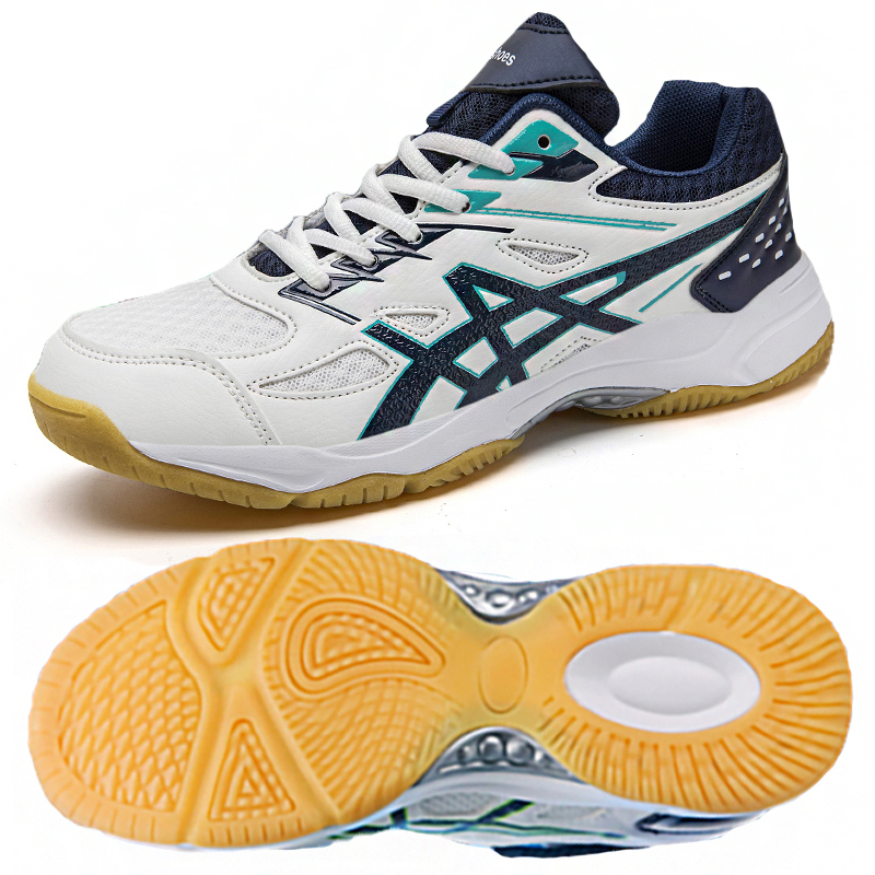 Badminton Outfit - 新しい男性スポーツシューズメンズバドミントンシューズ軽量バレーボールスニーカー男性レースアップ通気性バドミントンメンズスニーカー 36-44