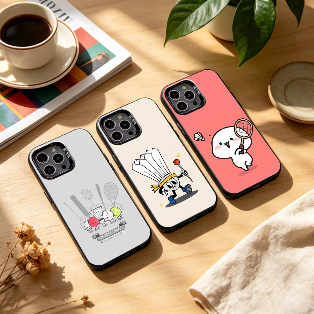 S-スポーツB-バドミントンイラスト iPhone17、16 - Badminton Logo のレビューと価格