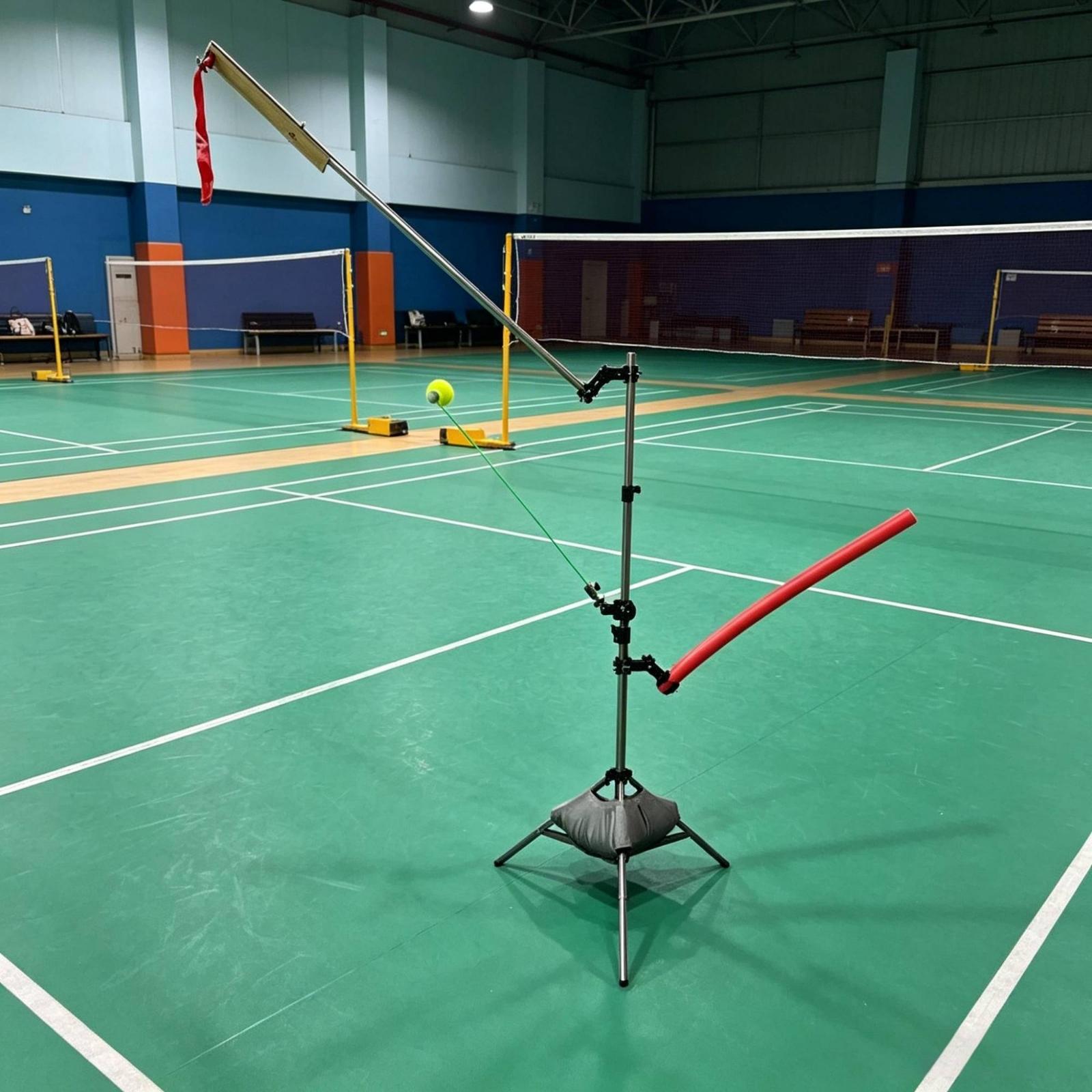 金属とプラスチック製のバドミントン練習機、高さ調整機能付きシ - Feeder Machine Badminton のレビューと価格