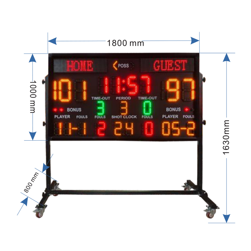 屋外用LEDスタジアムスコアボード、サッカー、バスケットボー - Scoreboard Digital のレビューと価格