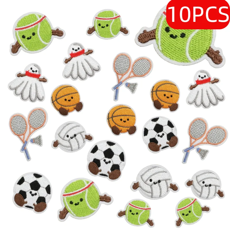 様々なスポーツデザインのワッペン 10/12枚入り 卸売 ア - Badminton Anime のレビューと価格