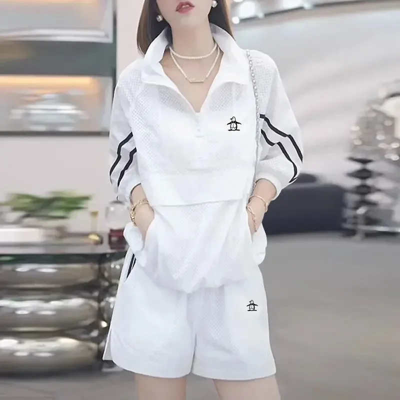 レディースゴルフセット夏の新しいゴルフウェアファッションレジ - Badminton Outfit のレビューと価格