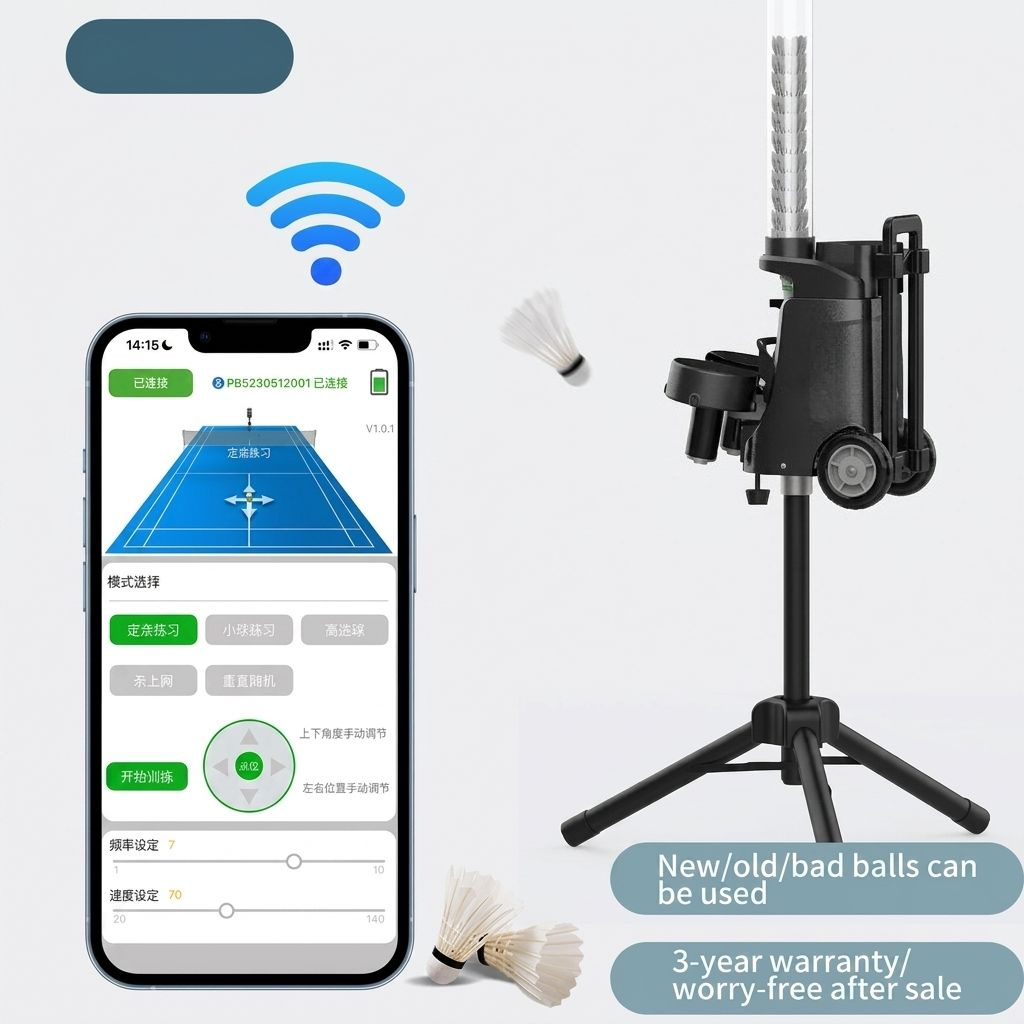 JMZ バドミントンボールフィーダー 自動シャトルコックラン - Feeder Machine Badminton のレビューと価格