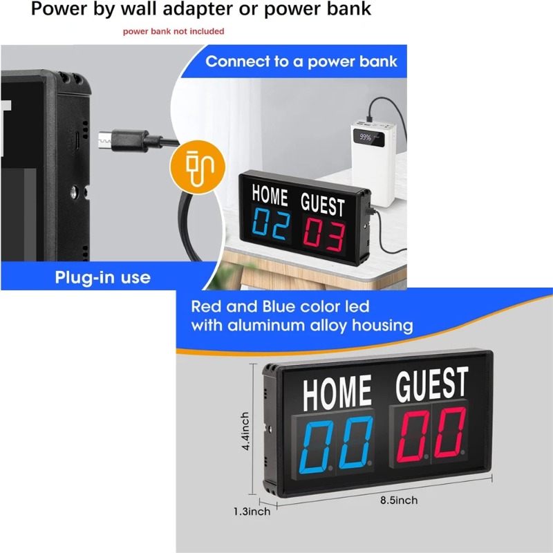 4桁LED電子スコアボード スコアキーパー時計 コーンホール - Scoreboard Digital のレビューと価格