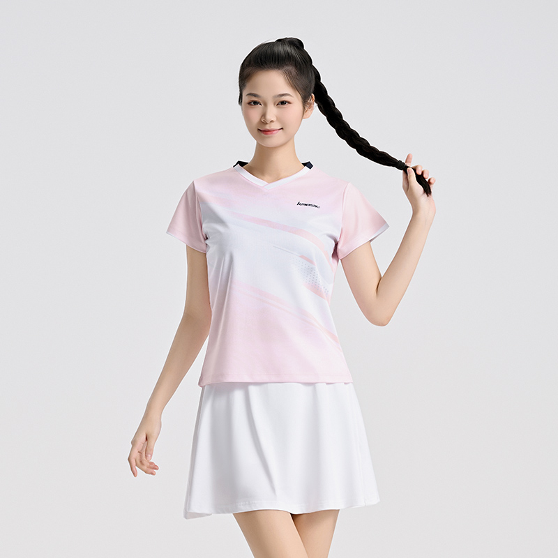Kawasaki オリジナル女性のバドミントンシャツスポーツ - Badminton Outfit のレビューと価格